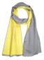 Preview: Scarf Shawl 100% Silk Flannel Yellow Grey